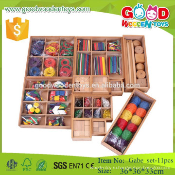 11pcs froebel подарок gabe игрушки деревянные учебные пособия для детей